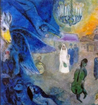 Las velas de boda contemporáneas de Marc Chagall Pinturas al óleo
